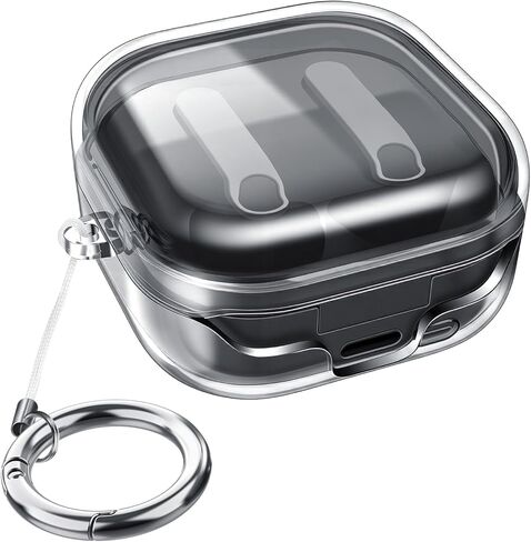 Fintie Clear Case for Samsung Galaxy Buds4 / Galaxy Buds4 Pro 2026, Anti-Lost Shockproof Earbuds Protective Cover with Keychain Carabiner Support Wireless Charging in Kuwait