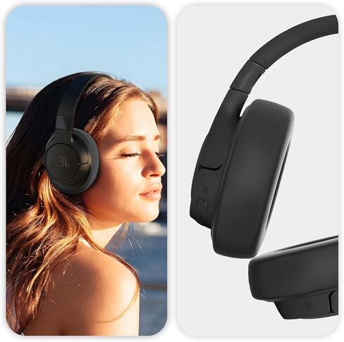 غطاء وسائد أذن من السيليكون لـ JBL Tune 770NC، غطاء جلد ناعم مضاد للخدش وغبار لسماعات JBL 720BT وJBL 770NC (أسود) in Kuwait