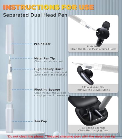 غطاء حافظة Soundcore Liberty Buds من Anker مع طقم منظف، غطاء تصميم مرئي بشعار واقٍ من السيليكون المقاوم للصدمات مع حافظة شحن سماعات أذن Soundcore Liberty Buds مع حلقة تسلق - أسود in Kuwait