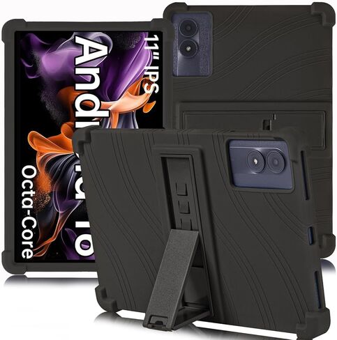 ATOOZ for ApoloMedia EP1095TA Tablet Case 2025,Soft Silicone Kids Universal 11 inch Tablet Case for ApoloSign/TABWEE/Ulefone/BESTTAB/Blackview/Oscal/AGM/UMIDIGI 11 inch Tablet with Stand(Black) in Kuwait
