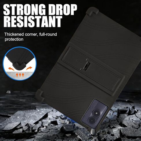 ATOOZ for ApoloMedia EP1095TA Tablet Case 2025,Soft Silicone Kids Universal 11 inch Tablet Case for ApoloSign/TABWEE/Ulefone/BESTTAB/Blackview/Oscal/AGM/UMIDIGI 11 inch Tablet with Stand(Black) in Kuwait