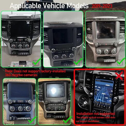 ترقية ستيريو سيارة Android 14 مقاس 13.6 بوصة لسيارة Dodge Ram 2019-2023، راديو السيارة سعة 6 جيجابايت + 64 جيجابايت، Carplay اللاسلكي وAndroid Auto، 1920 * 1200 2K HD GPS للملاحة، بلوتوث BT/FM/AM in Kuwait