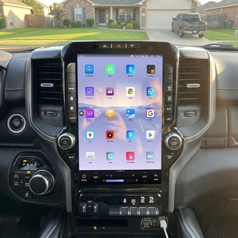 ترقية ستيريو سيارة Android 14 مقاس 13.6 بوصة لسيارة Dodge Ram 2019-2023، راديو السيارة سعة 6 جيجابايت + 64 جيجابايت، Carplay اللاسلكي وAndroid Auto، 1920 * 1200 2K HD GPS للملاحة، بلوتوث BT/FM/AM in Kuwait