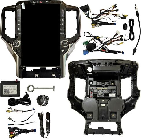 ترقية ستيريو سيارة Android 14 مقاس 13.6 بوصة لسيارة Dodge Ram 2019-2023، راديو السيارة سعة 6 جيجابايت + 64 جيجابايت، Carplay اللاسلكي وAndroid Auto، 1920 * 1200 2K HD GPS للملاحة، بلوتوث BT/FM/AM in Kuwait