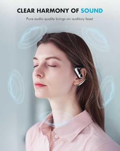 Boytond Open Ear Earbuds, Wireless Ear Buds,Earhook Earbuds with 40H Playtime,IPX7 Waterproof Sports Bluetooth Earphones,Bluetooth V5.3 Ultra Comfort Open Ear Headphones Wireless,Clear Calls in Kuwait
