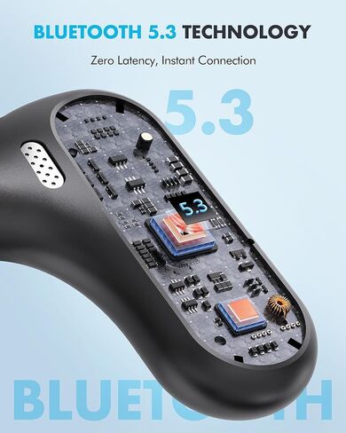 Boytond Open Ear Earbuds, Wireless Ear Buds,Earhook Earbuds with 40H Playtime,IPX7 Waterproof Sports Bluetooth Earphones,Bluetooth V5.3 Ultra Comfort Open Ear Headphones Wireless,Clear Calls in Kuwait