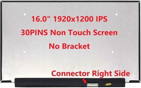 New LCD Replacement Screen (Non Touch) 16.0 Inch IPS (No Brackets) NV160WUM-N48 WUXGA 1920x1200 30 Pin Matte for Lenovo PN SD11K06174 FRU 5D11K06180 for Laptop/Display/Screen/LCD Application in Kuwait