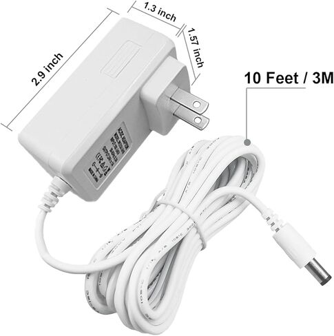 Power Cord Replacement for Zima Dental Pod & Pod PRO Ultrasonic Cleaner Machine, 12V 1.5A Charger Cord (10 Feet) in Kuwait