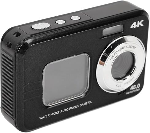 Underwater Camera 4K 48MP Dual Screen 11ft Water Selfie Camera - High Resolution, Long Battery Life, Perfect for Snorkeling and Outdoor Adventures (Black) in Kuwait