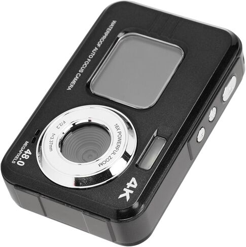 Underwater Camera 4K 48MP Dual Screen 11ft Water Selfie Camera - High Resolution, Long Battery Life, Perfect for Snorkeling and Outdoor Adventures (Black) in Kuwait