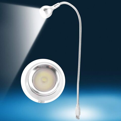 مصباح طاولة LED محمول USB طويل الرقبة مرن 1 وات (ضوء أبيض) in Kuwait