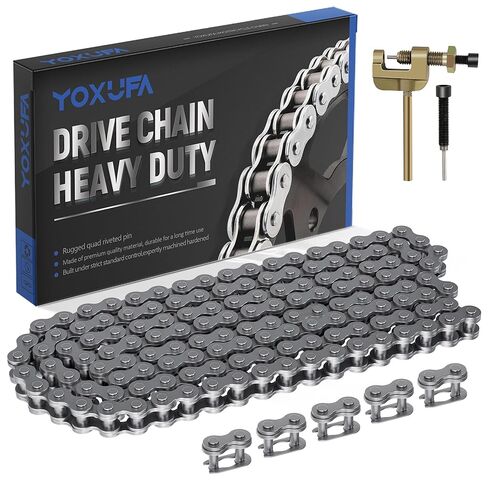 YOXUFA 35 Chain 140 Links Chain Breaker for Predator 212cc 79cc 97cc 100cc Coleman CT100U CC100X Baja Doodle Bug DB30 Motovox MBX10 MBX11 Mega Moto MM-B80 105cc Mini Bike Go Kart Powersports Parts in Kuwait