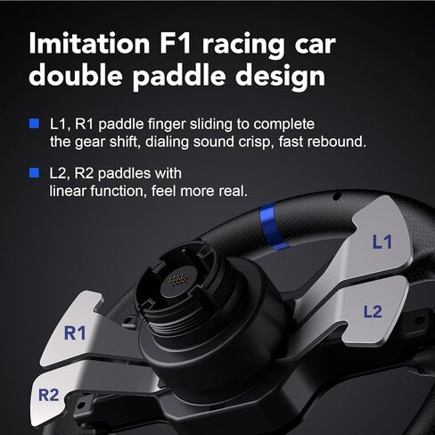 عجلة سباق PXN PC، عجلة قيادة V99 Real Force Feedback مع دواسات ومحول، محاكاة عجلة قيادة سباق قابلة للفصل 270/900 درجة للكمبيوتر الشخصي، Xbox One، Xbox Series X/S، PS4 (مستعملة - مثل الجديد) in Kuwait
