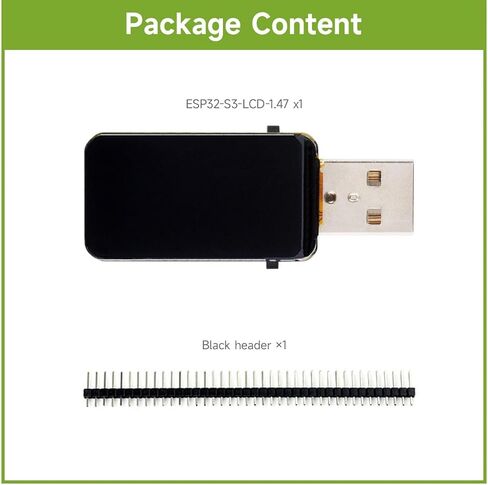 waveshare 2 Pack ESP32-S3 1.47inch Display Development Board,172×320 Resolution 262K Color RGB LED,Supports Multiple Peripherals in Kuwait