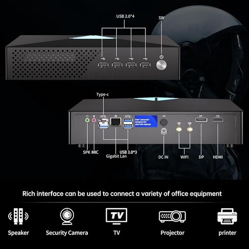 Mini Gaming PC, Desktop Computer Core i9-10900F 10 Cores Upto 5.2GHz, Win-11 Pro, 32G DDR4| 512G NVME SSD, GeForce RTX3050 6G, Type-C/HDMI/DP Ports, 8K@60Hz, WiFi6E/BT5.3 for Video Editing in Kuwait