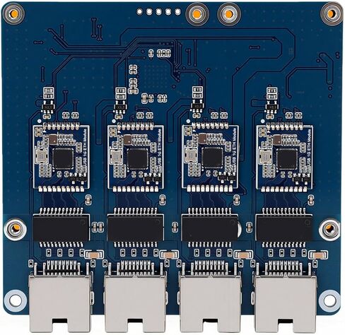 لوحة PCIe إلى 4 منافذ جيجابت ETH لـ Pi 5، محول RJ45 رباعي المنافذ، التوصيل والتشغيل، بدون سائق، RTL8153، مدمج لجدار الحماية لجهاز التوجيه NAS in Kuwait