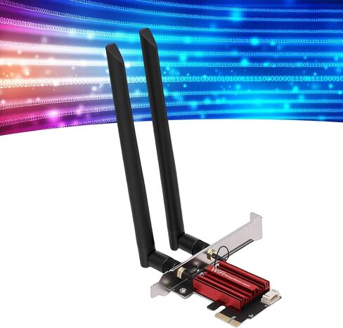 بطاقة Zopsc 1200Mbps PCIe WiFi، محول شبكة لاسلكي ثنائي النطاق 2.4 جيجا هرتز 5 جيجا هرتز مع بلوتوث 4.0 وهوائيين، لأجهزة الكمبيوتر المكتبية OS X in Kuwait