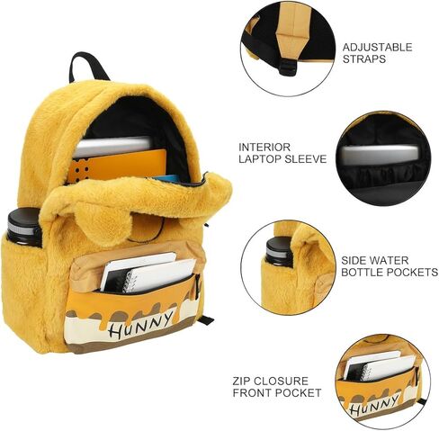 حقيبة ظهر للبالغين من Bioworld Winnie The Pooh Honey Drip Pooh مقاس 17 بوصة in Kuwait