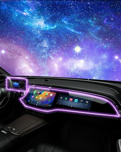 (4PCS) EUEKY 2025 Merc*edes E Class Screen Protector 2026 All In One Design for 2024 - 2026 E Class 350 / 450 Sedan AMG E53 Hybrid Sedan NAV.12.3inch & Dash 14.4inch +Passenger 12.3inch PET Protective Film Merc*edes Benz E Class Accessories HD in Kuwait