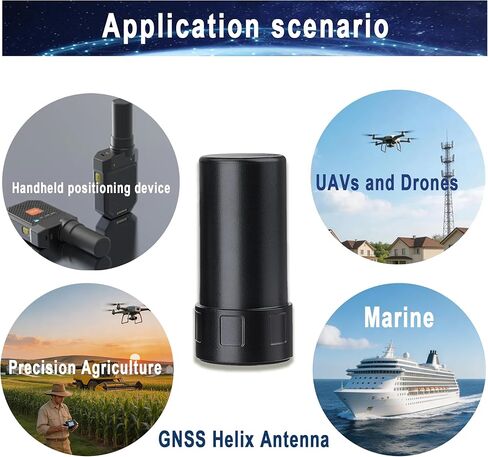 RTK Antenna GNSS Antenna, Four-Star Multi-Frequency for UAV Surveying, Support GPS L1/L2/L5,GLONASS G1/G2/G3 Galileo E1/E5a/E5b Centimeter-Level Positioning IP67 Waterproof SMA Connector in Kuwait