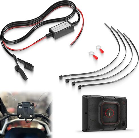 010-12953-03 كابل طاقة ملاح الدراجة النارية يناسب Garmin Tread & Zumo XT Navigator، 10-30V DC Navigator Power Cable استبدال للدراجات النارية ATV UTV in Kuwait