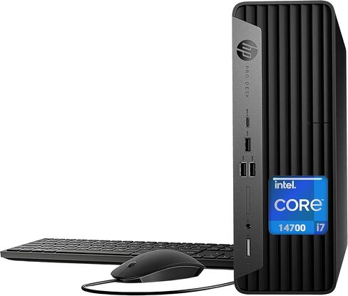 كمبيوتر مكتبي للأعمال HP PEO Desk SFF 400 G9، معالج Intel 16-Core i7-13700 من الجيل الثالث، ذاكرة وصول عشوائي DDR5 سعة 16 جيجابايت، محرك أقراص PCIe SSD سعة 512 جيجابايت، عامل شكل صغير، نوع C، منافذ DisplayPorts، Wi-Fi، HDMI، Windows 11 Pro in Kuwait