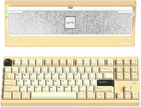 لوحة مفاتيح لاسلكية من الألومنيوم MK x WOBKEY Crush 80 Reboot Pro غير مرنة (أسود) in Kuwait