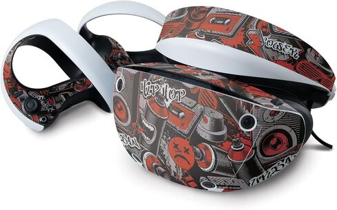 غلاف MightySkins متوافق مع جهاز Sony Playstation VR2 - Red Hip Hop | غطاء ملتف واقٍ ومتين وفريد ​​من نوعه من الفينيل | سهل التطبيق وتغيير الأنماط | صنع في الولايات المتحدة الأمريكية in Kuwait