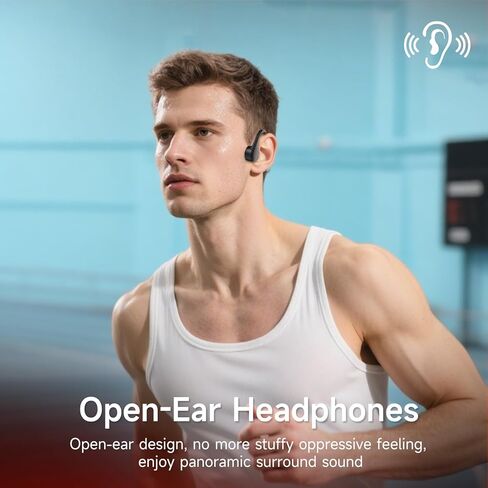 IFECCO Waterproof Headphones for Swimming - Bone Conduction Headphones Swimming Bluetooth 6.0,IP68 Waterproof Earbuds Underwater,Open Ear Earbuds with 8G MP3 for Swim Cycling Running in Kuwait