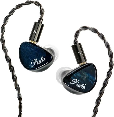HiFiGo PulaAudio Unicrom IEM، شاشات تشغيل ديناميكية واحدة مطلية بالبريليوم، سماعات أذن سلكية بلوحة أمامية خشبية ثابتة فريدة تتضمن كابلًا قابلاً للفصل ومقابس 3.5/4.4 مم للموسيقيين عشاق الموسيقى in Kuwait