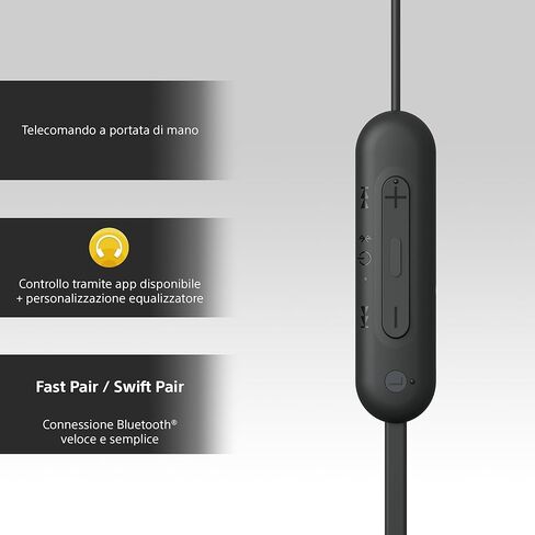 Sony WI-C100 Headset Wireless In-ear Calls/Music Bluetooth Black in Kuwait