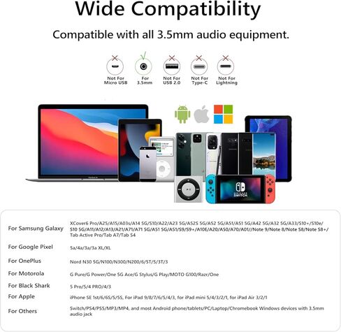 Wired Headphones Earbuds 3.5mm Jack for iPhone iPad Samsung Computer MP3/4, in-Ear Earphones with Microphone Bass Stereo Corded Ear Buds for School Travel, Call/Volume/Track Control, 4.2ft Cable in Kuwait