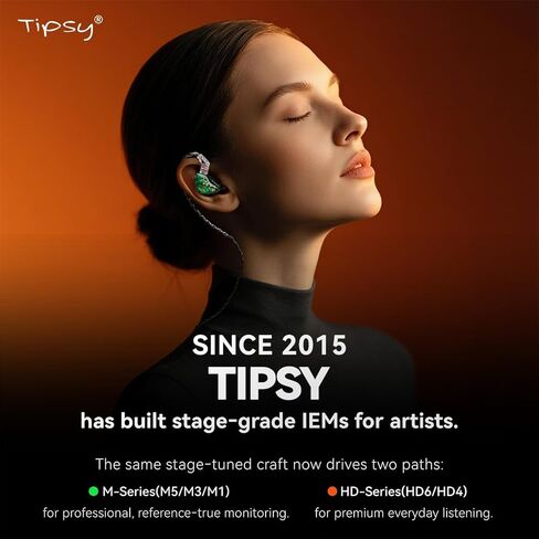 حزمة مهايئ Tipsy M3 IEM + USB‑C Dual‑DAC — توصيل وتشغيل Hi‑Fi، وضوح 1DD+2BA + صوت جهير قوي in Kuwait