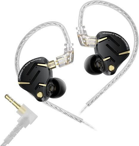 سماعات رأس KZ ZS12 Pro 2 USB C مع ميكروفون، سماعات أذن سلكية احترافية للألعاب بخاصية إلغاء الضوضاء، سماعات أذن من النوع C IEM لهاتف iPhone15/16، هاتف Samsung الذكي، هاتف Android، كمبيوتر محمول، جهاز USB من النوع C in Kuwait