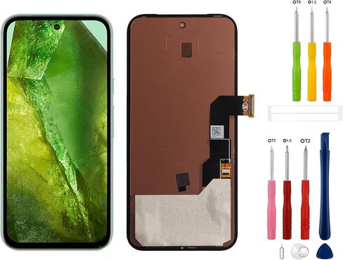 OLED LCD Display Replacement Compatible with Pixel 8A GKV4X G6GPR G8HHN G576D Touch Screen Digitizer Assembly with Repair Tools-Support Fingerprint in Kuwait