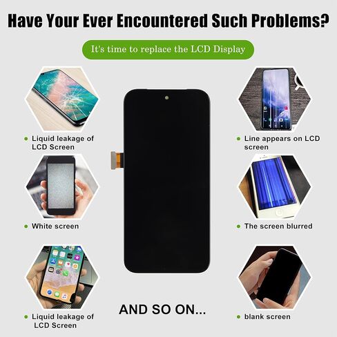 OLED LCD Display Replacement Compatible with Pixel 8A GKV4X G6GPR G8HHN G576D Touch Screen Digitizer Assembly with Repair Tools-Support Fingerprint in Kuwait