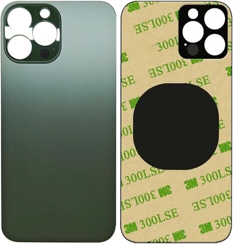 1Pcs/Lot Battery Cover Glass for iPhone 13 Pro Back Housing Replacement for iPhone 13PRO 2IN1 Big Hole Back Glass Rear Door Case with Pre-Installed Adhesive (Green) in Saudi Arabia