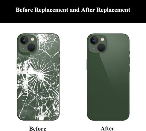 1Pcs/Lot Battery Cover Glass for iPhone 13 Pro Back Housing Replacement for iPhone 13PRO 2IN1 Big Hole Back Glass Rear Door Case with Pre-Installed Adhesive (Green) in Saudi Arabia