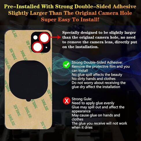 1Pcs/Lot Battery Cover Glass for iPhone 13 Pro Back Housing Replacement for iPhone 13PRO 2IN1 Big Hole Back Glass Rear Door Case with Pre-Installed Adhesive (Green) in Saudi Arabia