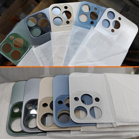 1Pcs/Lot Battery Cover Glass for iPhone 13 Pro Back Housing Replacement for iPhone 13PRO 2IN1 Big Hole Back Glass Rear Door Case with Pre-Installed Adhesive (Green) in Saudi Arabia