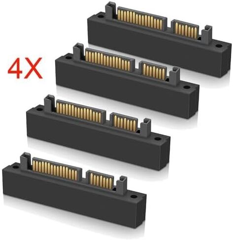 4pcs SFF-8482 Computer Cable Connectors SAS to SATA 22 pin HDD Raid Adapter US in Kuwait