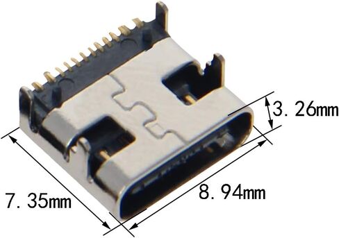 PCB USB Connector Type-C Female Jack 16 Pin Front Insert 15Pcs,WuJuntool in Kuwait