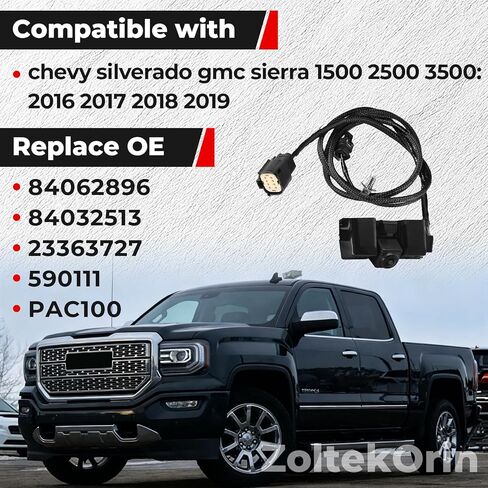 Backup Camera for Chevy Silverado/GMC Sierra 1500-3500 2016-2019, Replace OE 84062896, HD Night Vision Waterproof Reverse Camera with Power Tailgate Plug in Kuwait