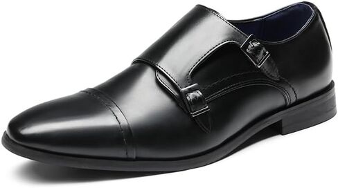 Bruno Marc Men's Dress Loafer Shoes Monk Strap Slip On Loafers in Saudi Arabia