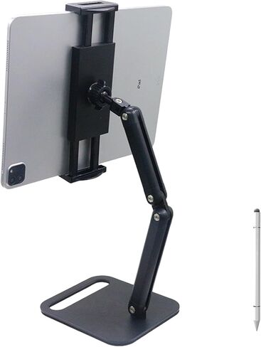 iPad Stand for Desk, Adjustable 360° Aluminum Alloy Tablet Stand Foldable, Portable Tablet Holder Stand for 4.7"-18.5" Compatible with iPhone/iPad/Kindle/Portable Monitor in Kuwait