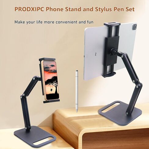 iPad Stand for Desk, Adjustable 360° Aluminum Alloy Tablet Stand Foldable, Portable Tablet Holder Stand for 4.7"-18.5" Compatible with iPhone/iPad/Kindle/Portable Monitor in Kuwait