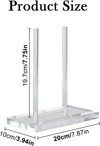 Tabletop Acrylic Display Stand Holder Artwork Storage Rack Clear Acrylic Book Display for Picture, Tablet, Canvas Board, Magazine, Plate,Frame, Albums Record, Plaque with Cleaning Cloth in Kuwait