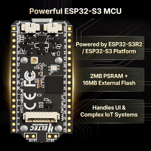 لوحة تطوير Meshtastic LoRa V4 مع وحدة ESP32-S3 SX1262 LoRa المطورة واي فاي بلوتوث 2 ميجابايت PSRAM 16 ميجابايت فلاش عالي الطاقة 28 ديسيبل دعم GPS للطاقة الشمسية مع هوائي لإنترنت الأشياء الشبكي، LoRaWAN in Kuwait