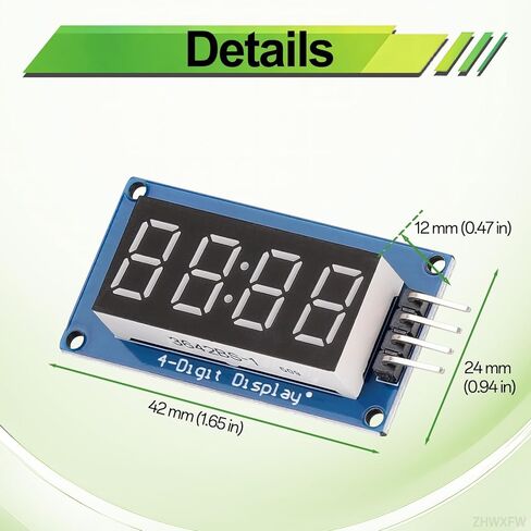 5 قطع شاشة LED مكونة من 4 أرقام مع التحكم في السطوع 0.36 بوصة TM1637 وحدة أنبوب رقمية قابلة للتعديل لـ Arduino for Raspberry Pi in Kuwait