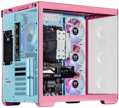 كمبيوتر الألعاب Velztorm Pink Fultix المُصمم مسبقًا (AMD Ryzen 5-5500، GeForce RTX 5070، 32 جيجابايت DDR4، 1 تيرابايت PCIe SSD، مراوح RGB، 750 واط PSU، WiFi 5، بلوتوث 5.0، RJ-45، 1 منفذ عرض، HDMI، Win 11 Home) in Kuwait